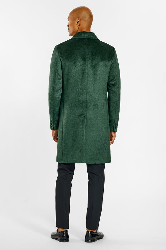 Suri Alpaca Notched Lapel Overcoat