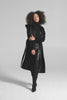 Sentaler Suri Alpaca Long Shawl Collar Wrap Coat featured in Suri Alpaca and available in Black. Seen as product video.