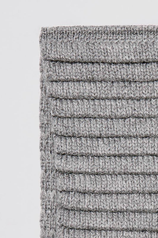 Kids Ribbed Scarf, Grey